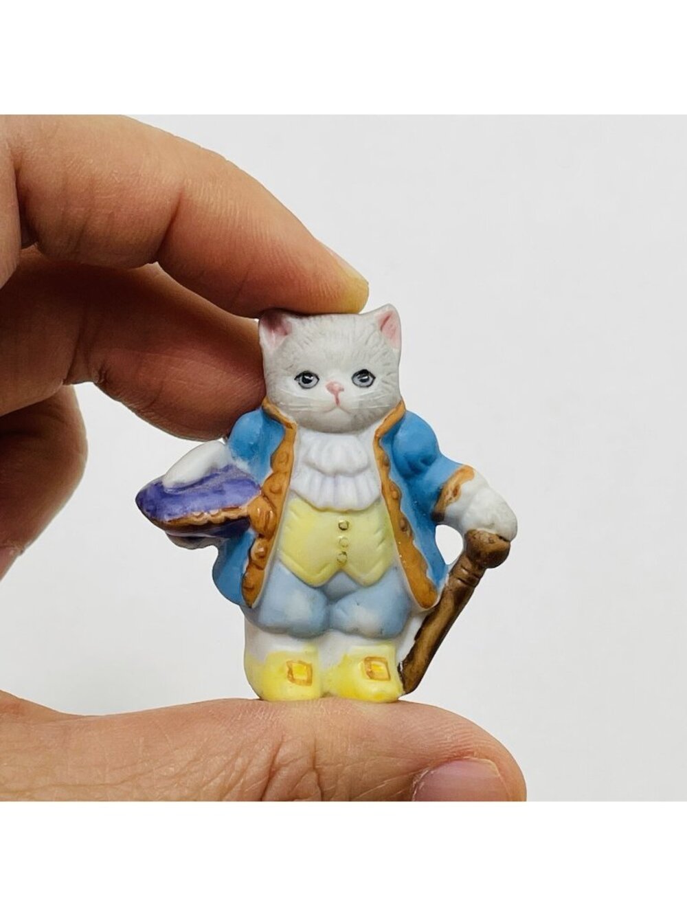 Vintage Schmid Shackman Cat Kitten Figurine Prince Charming Mini Model Display